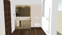 country bathroom ivory rendering