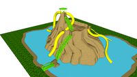 montaña con toboganes para piscina, swimming-pool slide mountain