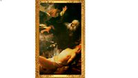 World-famous picture 'Abraham and Isaac' of Rembrandt van Rijn.