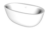 K-6369 Sunstruck(R) 66' x 36' oval freestanding bath with fluted shroud and center drain