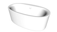 K-6368 Sunstruck(R) 66' x 36' oval freestanding bath with straight shroud and center drain
