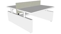 Ahrend Four_Two desk, Side panel leg double 2x160x80 with screen