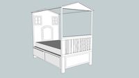 cama casa con dosel