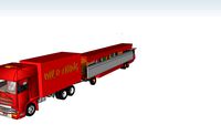 funfair Miami wild thing truck and packed up trailer ride