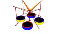 Bungee Trampolim De quatro vias
