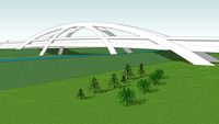 Bridge with landscape