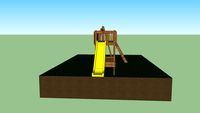 Basic Backyard Plaset W/ Swing, Slide & Sandbox