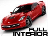 Chevrolet Corvette Stingray with interior3d model