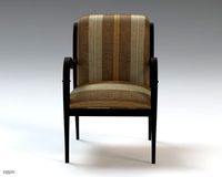 3D Models arm chair upholstered seat and back3d model
