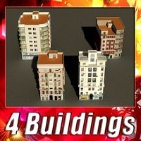 Low Poly Building Collection 29-323d model