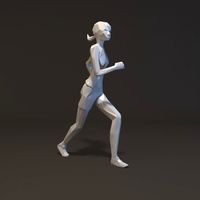 Girl in Run Pose3d model