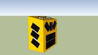 Rack amarelo paredão de som automotivo