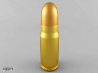 7.62x25 Tokarev Cartridge3d model
