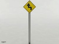 Left then Right Curve Sign3d model