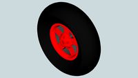 Wiel 16x6,5-8 aangedreven