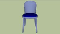 Vanity chair assise bleue (Magis)