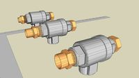 3/4' QEV with 3/4 to 1/4 Bushing and 3 tube adapters
