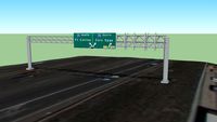 Overhead Highway Sign