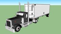 2000 peterbilt 379 daycab single axle with 28 foot great dane reefer