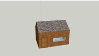 Brick House, Sang inside, Neat window, Shingled roof