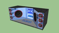 caixa de som automotiva tuning Pionner 3D carro