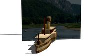 Raddampfer 'Dresden' Holzmodell