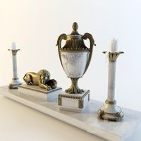 Antiques at the fireplace