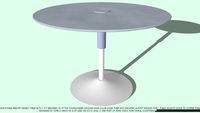TABLE DINING ADJ 42DX.5T ST ST TOP CHOOSE BASE COLOR BY JOHN A WEICK RA