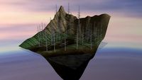 Mountain Terrain with trees