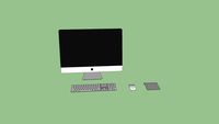 iMac 27' con apple keyboard, magic mouse y trackpad