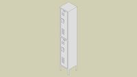 Penco 2-Tier Vanguard Locker with Recessed Handle and 6 Inches Legs