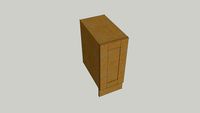 WIDE FRAME OAK KITCHEN RANGE - SINGLE CUPBOARD