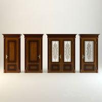 a set of doors with stained glass