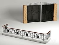 Forged gate and fence of the balcony