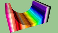 multicoloured half pipe