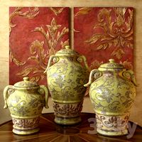 vase decorated with olive