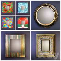 Collection of wall mirrors handmade