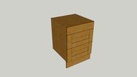 WIDE FRAME OAK KITCHEN RANGE - 2 PAN DRAWER 1 TOP DRAWER
