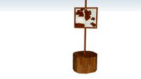 AED Cowhide Square Sculpture