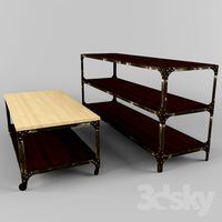 Glasgow table and shelves