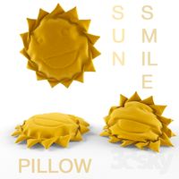 Sun smile pillow