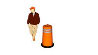 construction barricade (wide)