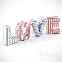 Volumetric letters from fabric