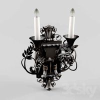 The candle sconces wrought