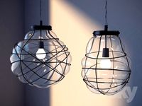 Organic Blown Glass Pendant