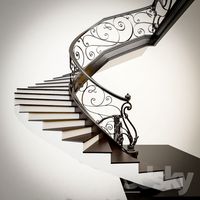 Staircase with wrought