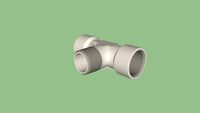 Té femelle cylindrique G1/2 mâle conique R1/2 au centre