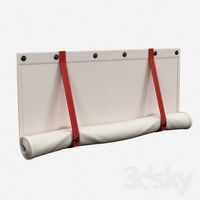 Roman blind with garters