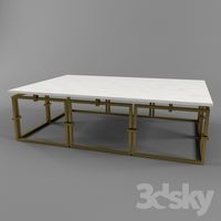 Inlaid Crystal Top Coffee Table