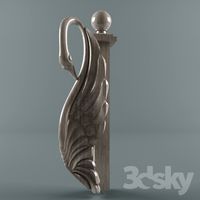 Pole carved &amp;quot;Swan&amp;quot;